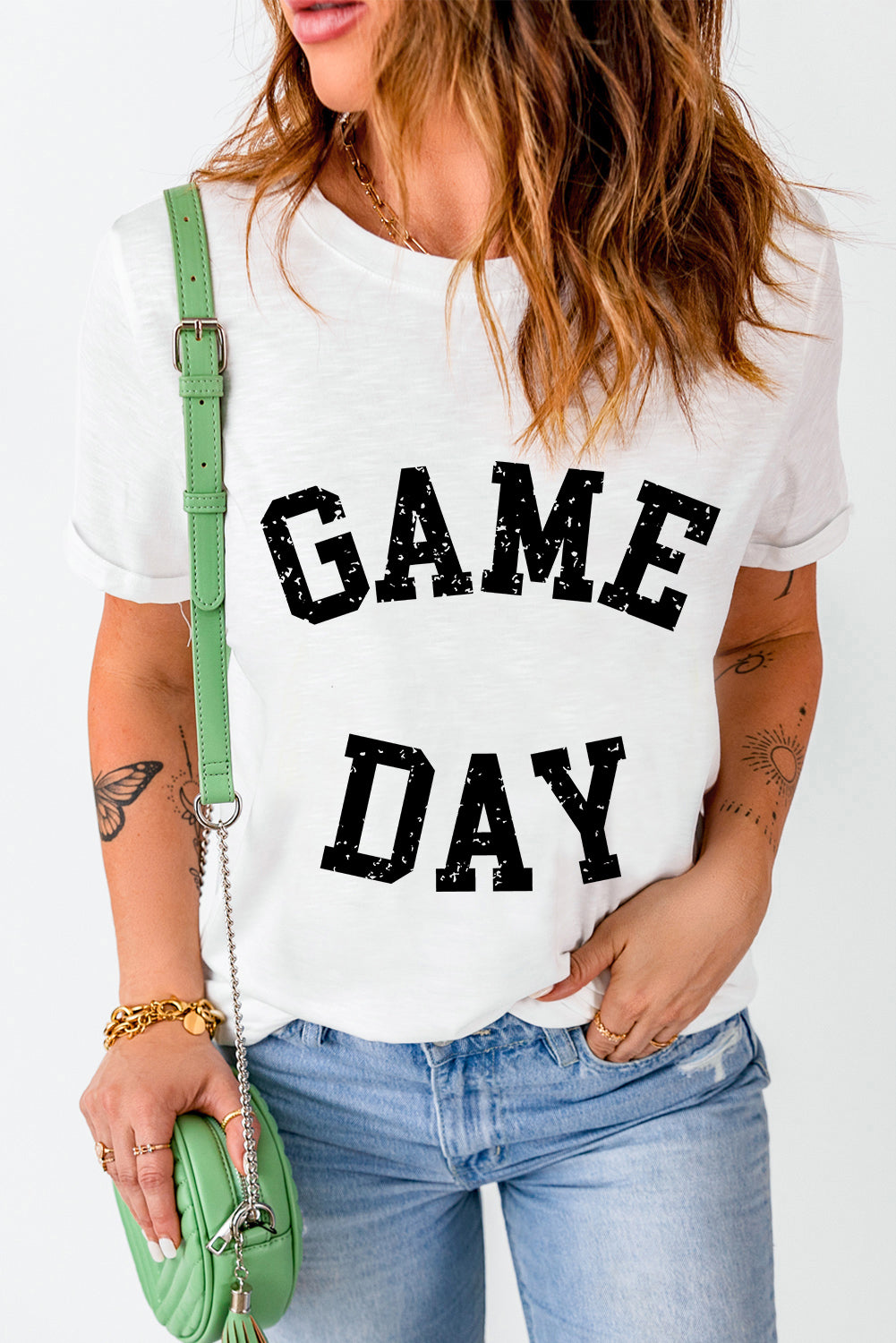 Gameday Crewneck Graphic T Shirt