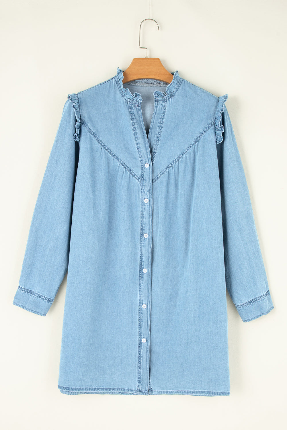 Denim Frill Dress