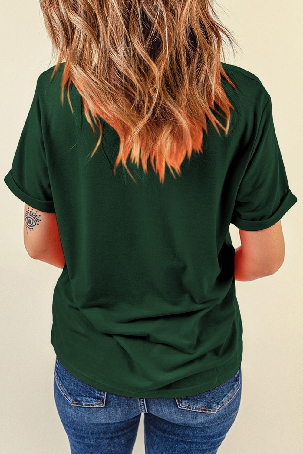 Green Rhinestone Shamrock Tee