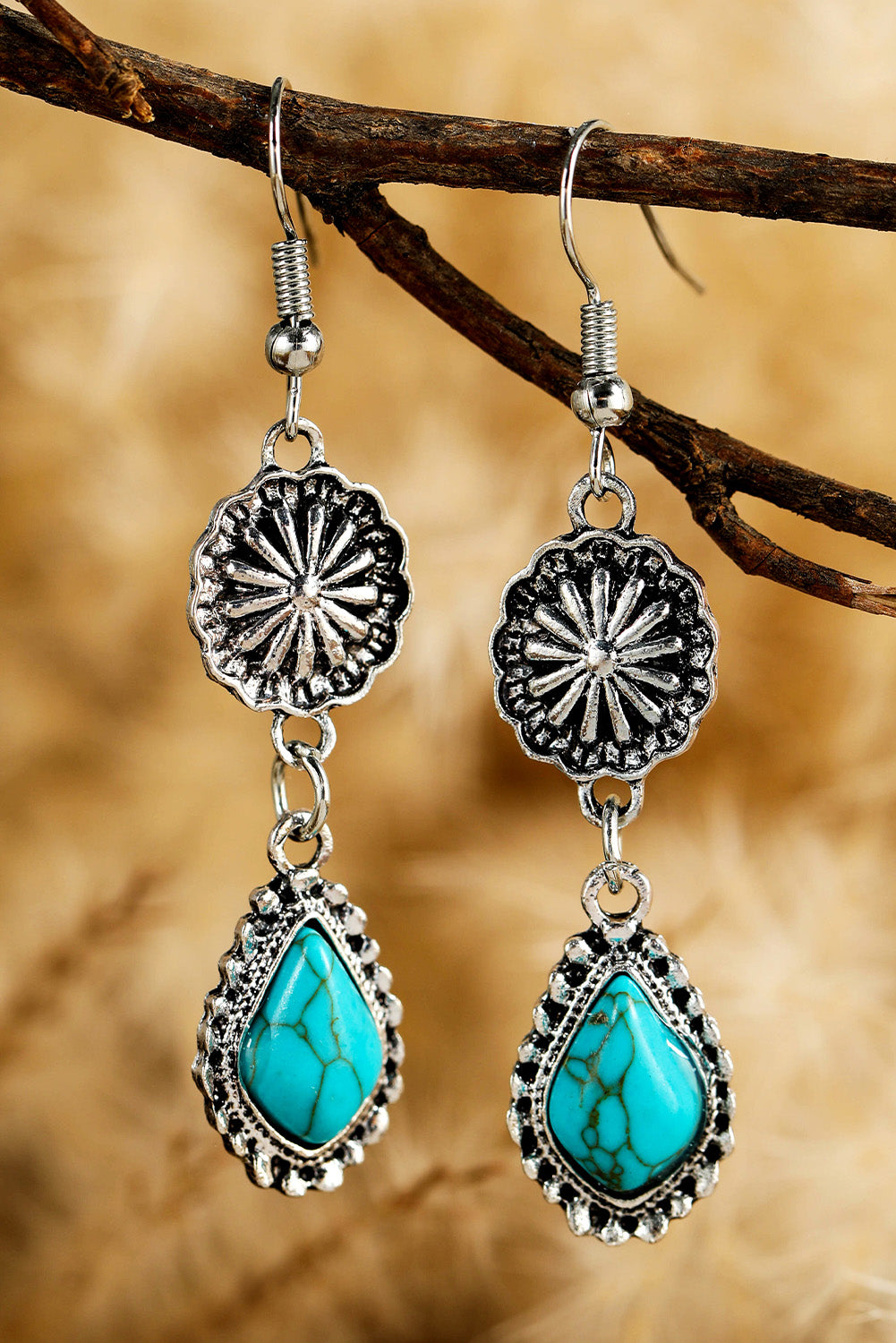 Teardrop Turquoise Earrings