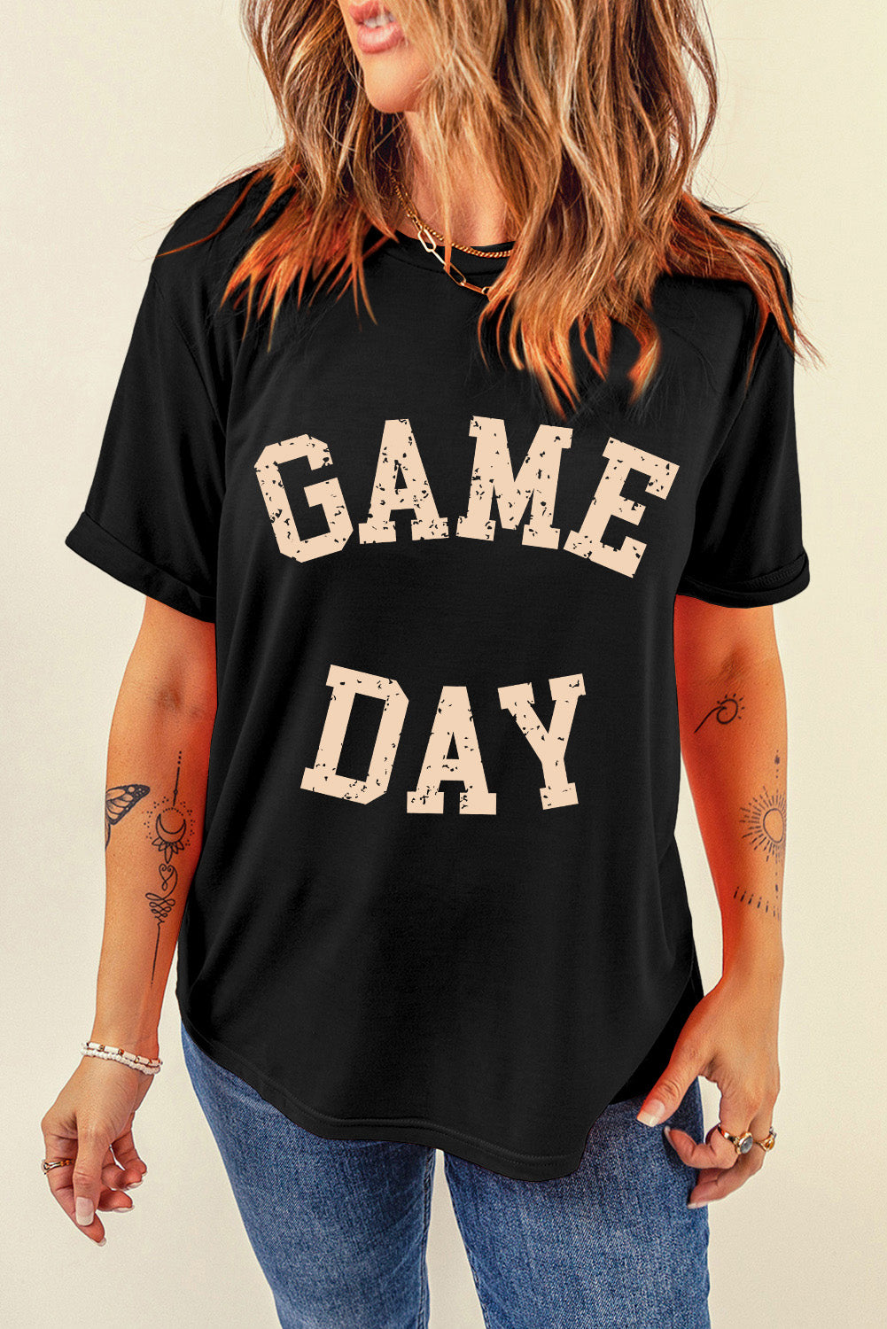 Gameday Crewneck Graphic T Shirt