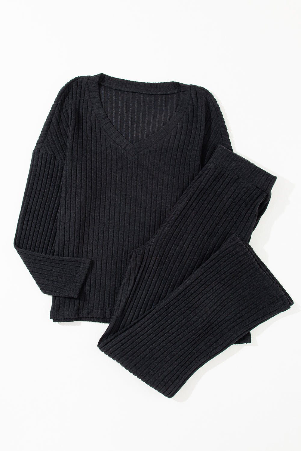 Slouchy Ribbed Knit Loungewear Set