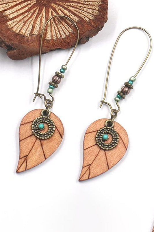 Desert Gold Turquoise Leaf  Earrings