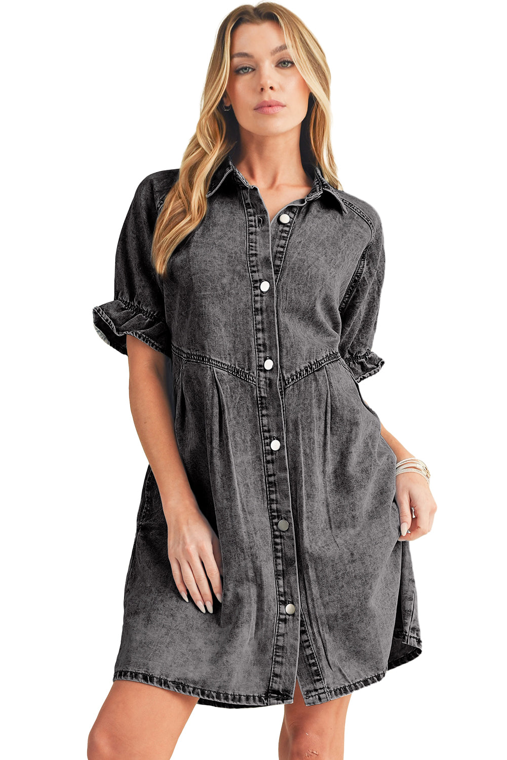 Mineral Washed Denim Dress