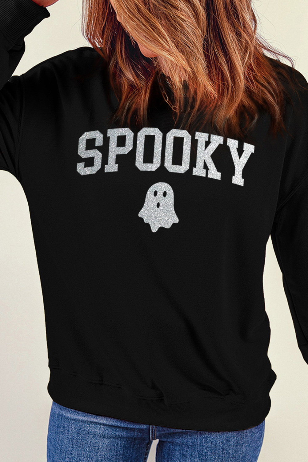 SPOOKY Ghost Glitter Sweatshirt