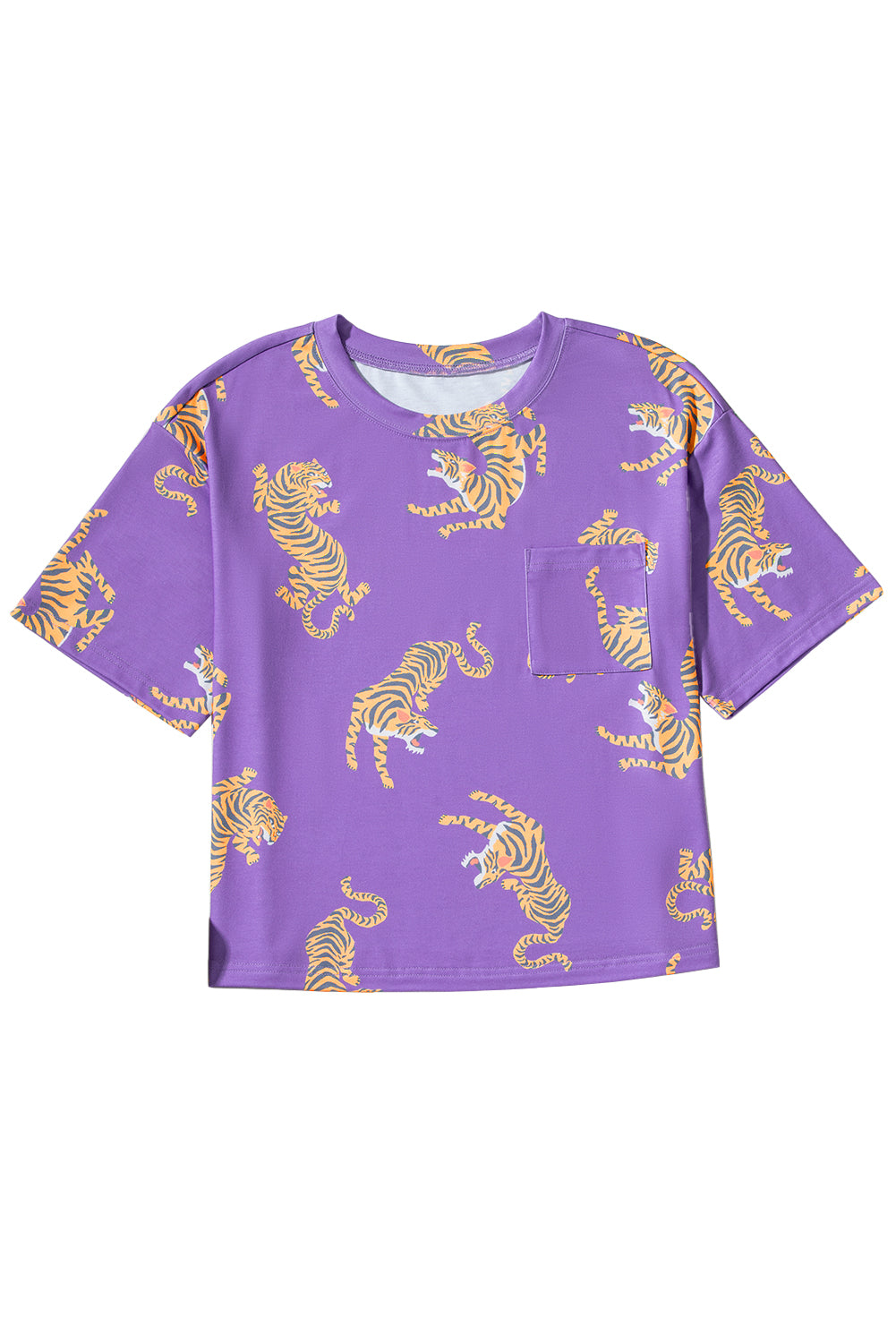 Purple Tiger Loose T Shirt