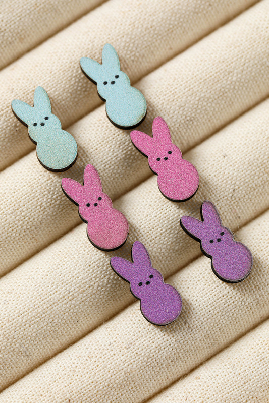 Marshmallow Easter Bunny Earring Set