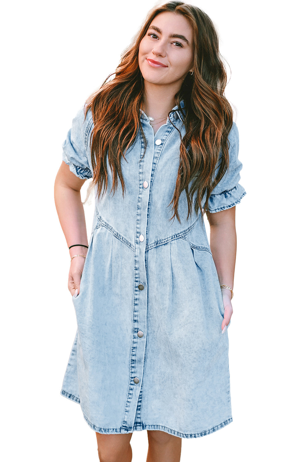 Mineral Washed Denim Dress