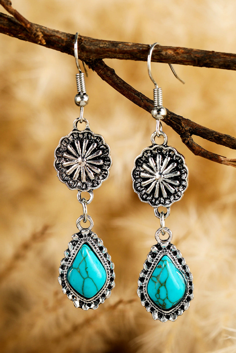 Teardrop Turquoise Earrings