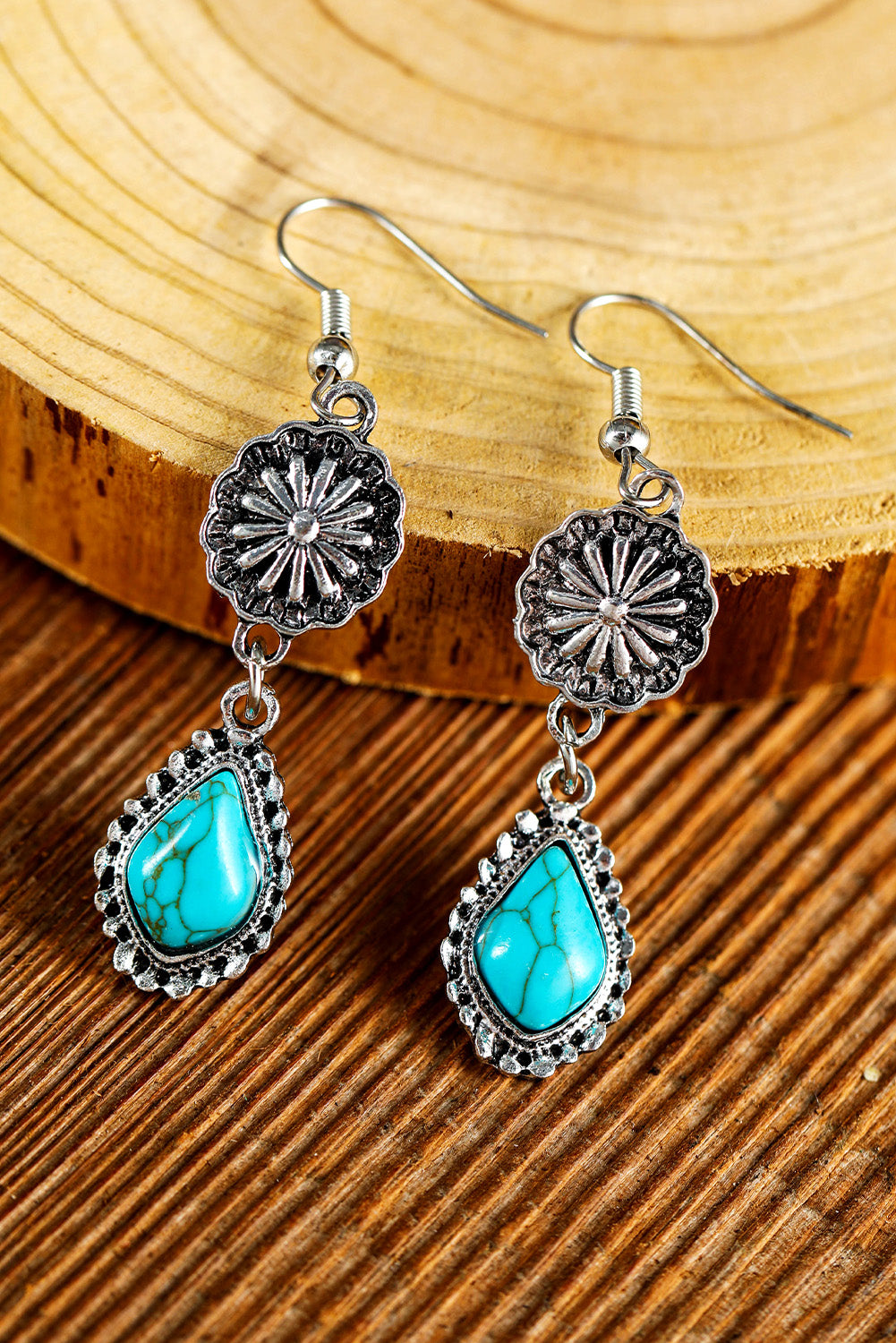 Teardrop Turquoise Earrings