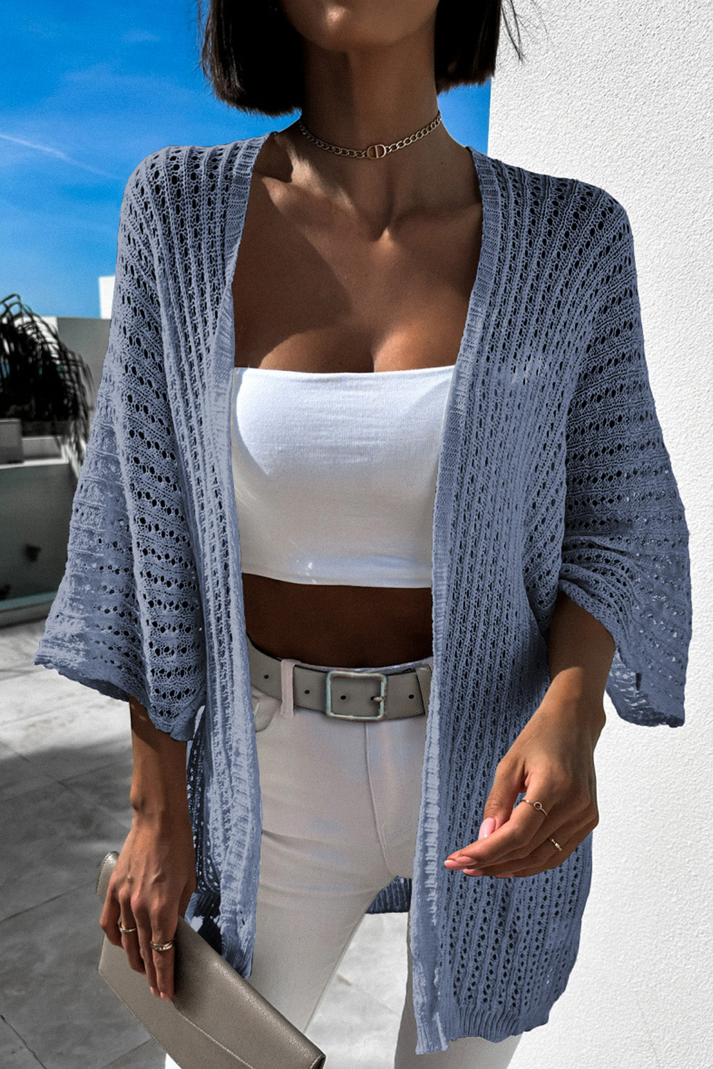 Bracelet Sleeve Kimono Cardigan