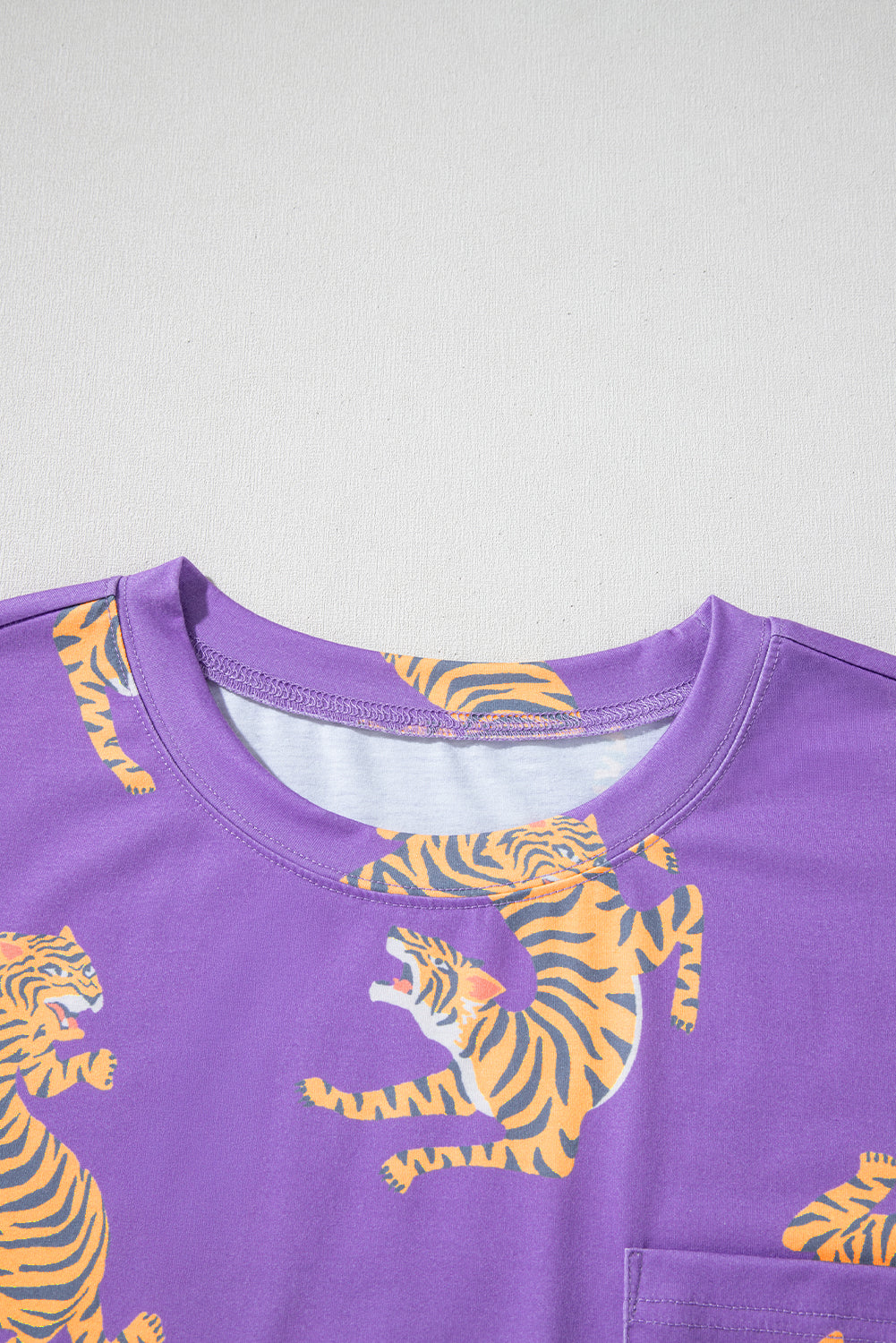 Purple Tiger Loose T Shirt