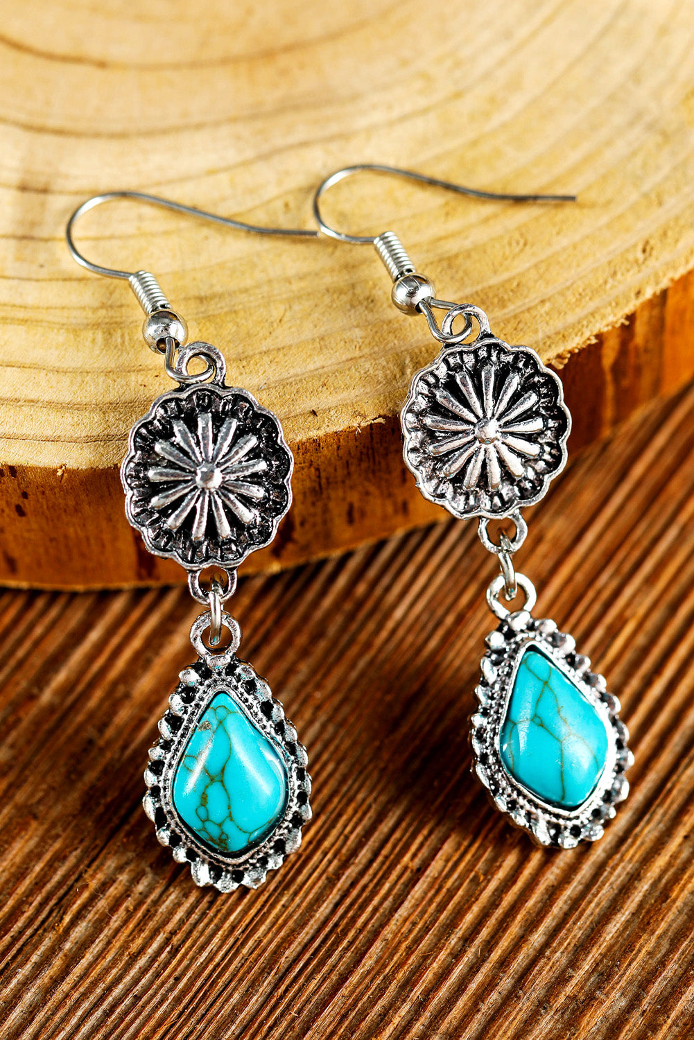 Teardrop Turquoise Earrings