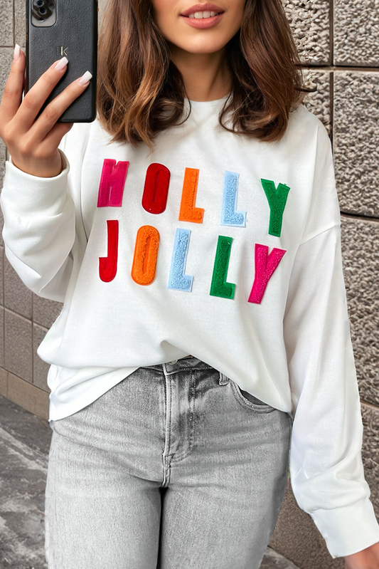 Holly Jolly Chenille Letters Top