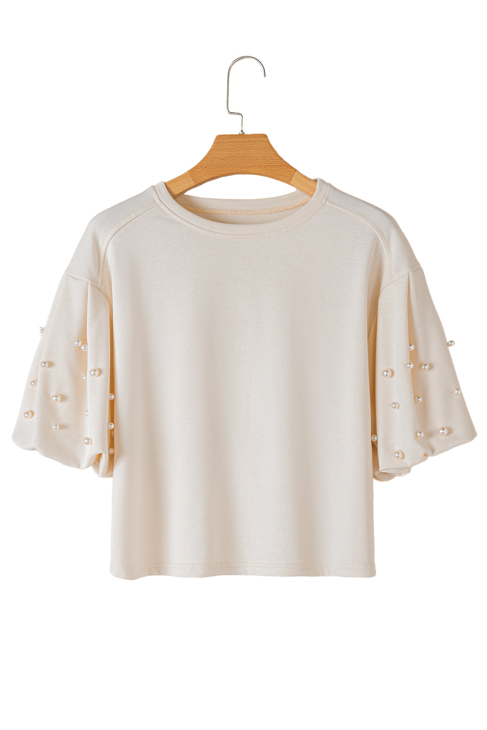 Pearled Puff Sleeve Top