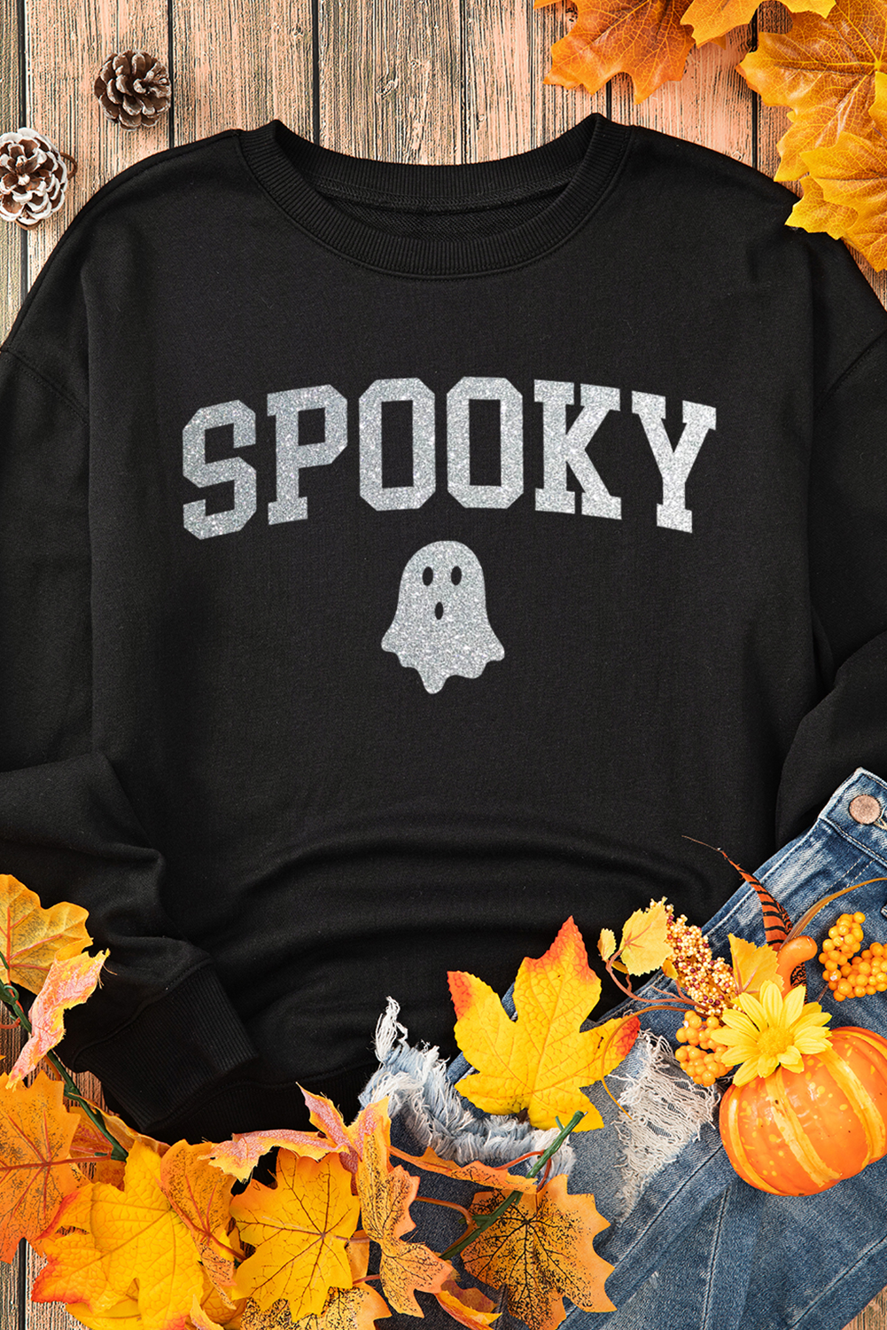 SPOOKY Ghost Glitter Sweatshirt